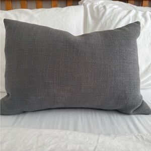 Gray Textured Throw Pillow